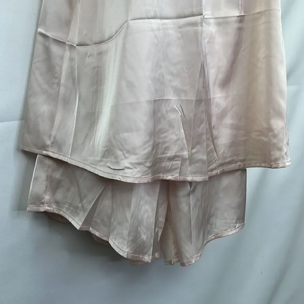 Ekouaer Blush Pink Two-piece shortie pajama set NWT size small